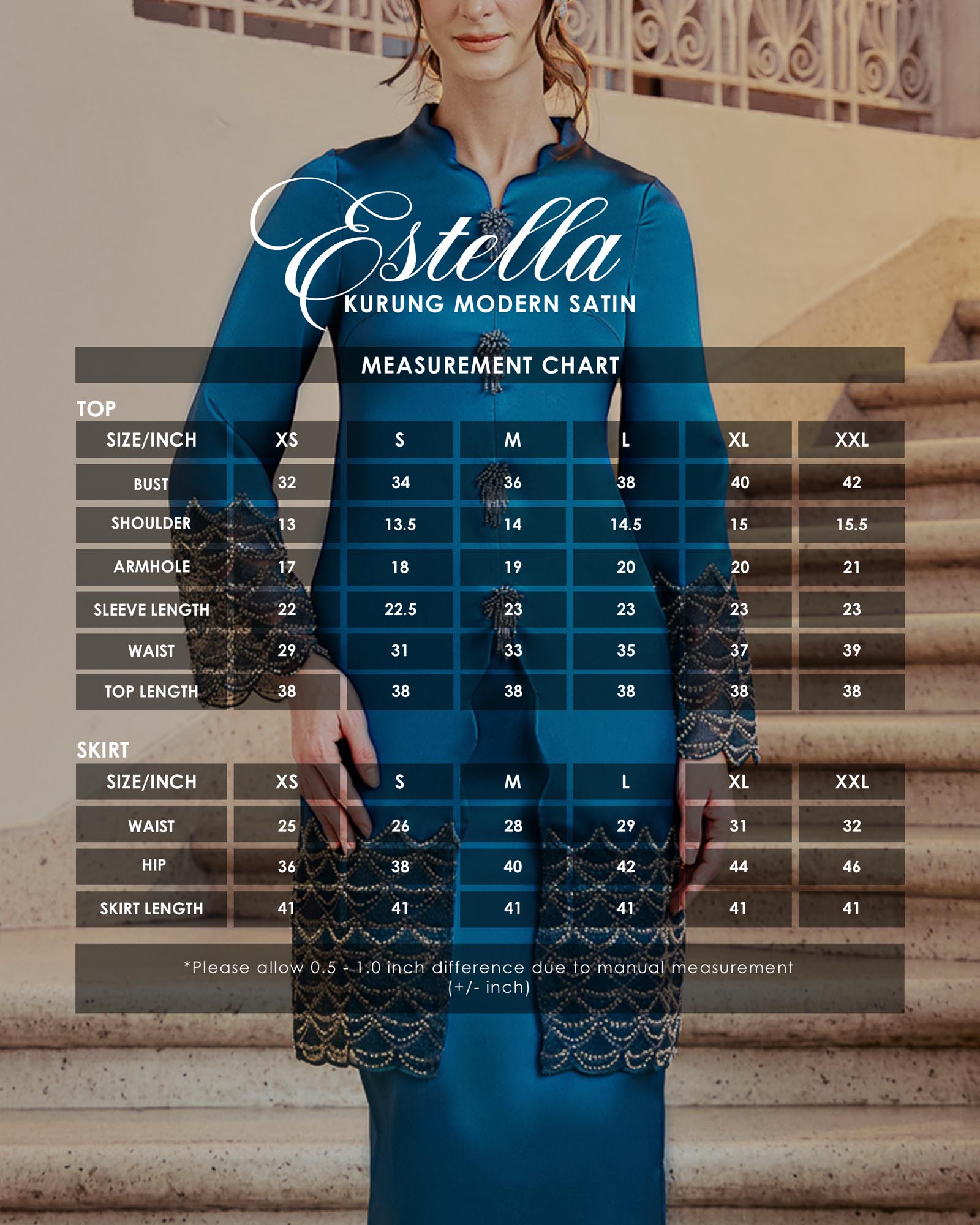 estella teal blue